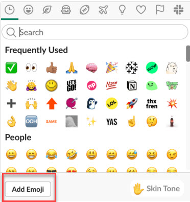 create emoji status slack